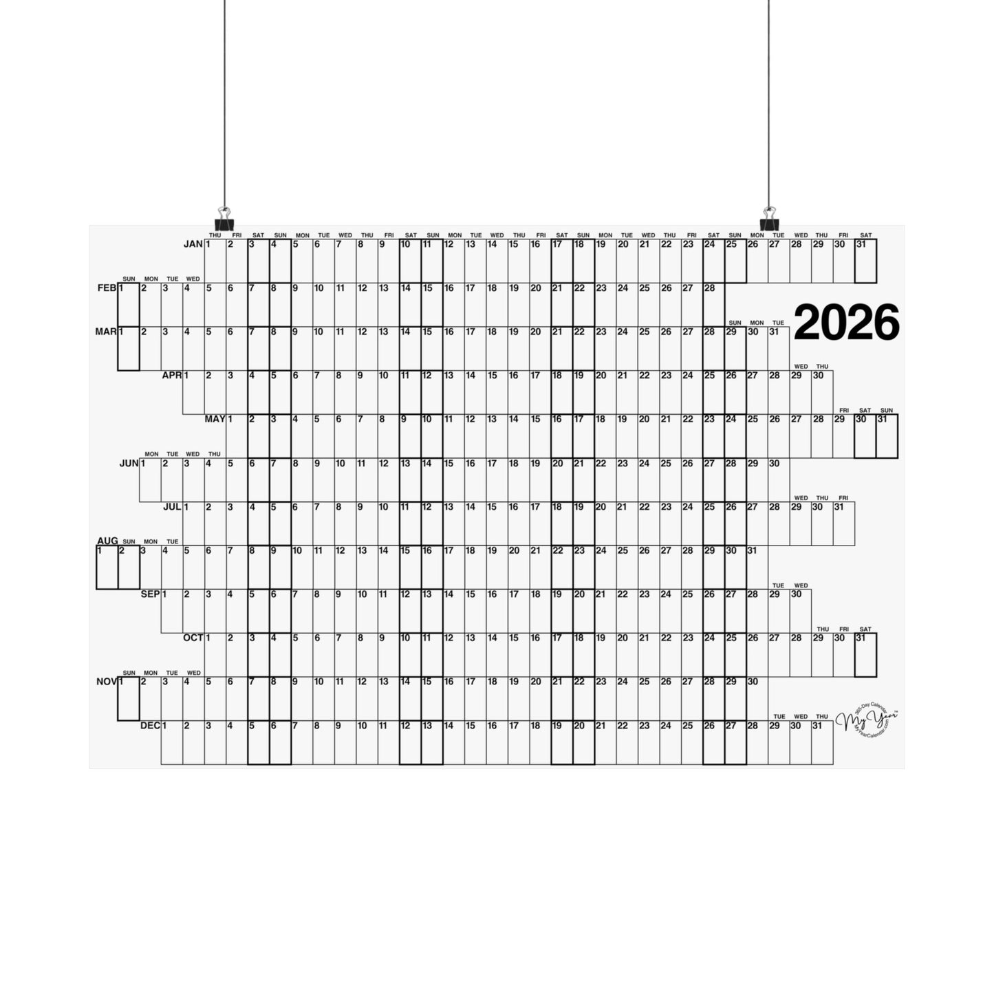 2026 Outlined Weekends